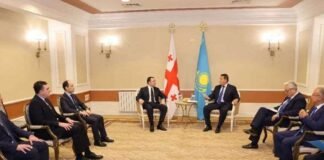 ირაკლი ღარიბაშვილი ყაზახეთის რესპუბლიკის პრემიერ-მინისტრს, ალიხან სმაილოვს შეხვდა