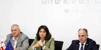 ნინო ლაცაბიძე დავით ნარმანიასთან ერთად, GWP-ის გენერალურ დირექტორს ხოსე მიგელ სანტოსს შეხვდა