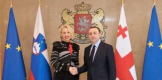 პრემიერ-მინისტრი ირაკლი ღარიბაშვილი სლოვენიის რესპუბლიკის ეროვნული ასამბლეის პრეზიდენტს შეხვდა