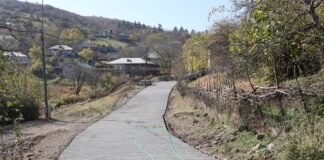 სოფელ ტანძიაში შიდა საავტომობილო გზის მოწყობის სამუშაოები მიმდინარეობს