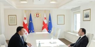 ირაკლი ღარიბაშვილი საუდის არაბეთის სამეფოში ახლადდანიშნულ ელჩს − ნიკოლოზ რევაზიშვილს შეხვდა