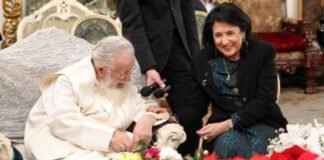 სალომე ზურაბიშვილი სრულიად საქართველოს კათოლიკოს-პატრიარქს, ილია მეორეს დაბადების დღეს ულოცავს