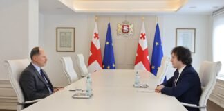 საქართველოს პრემიერ-მინისტრი ირაკლი კობახიძე საქართველოში ევროკავშირის ელჩს, პაველ ჰერჩინსკის შეხვდა