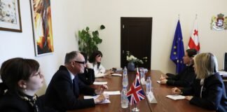 ნინო წილოსანი დიდი ბრიტანეთის ელჩს და საელჩოს მიერ ორგანიზებული კონკურსის გამარჯვებულებს შეხვდა