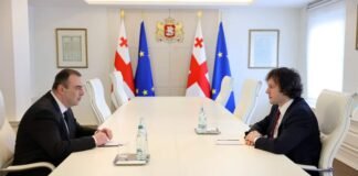 ირაკლი კობახიძე შიდა ქართლის ახალ გუბერნატორს შეხვდა