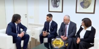საქართველოს პრემიერ-მინისტრი ირაკლი კობახიძე UFC-ის ჩემპიონს, ილია თოფურიას შეხვდა