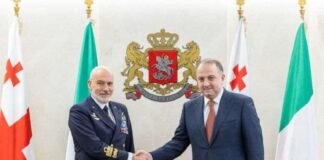 საქართველოში ვიზიტით იტალიის თავდაცვის ძალების მეთაური იმყოფება