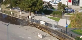 წყლის ქსელზე დაზიანება და დატბორილი მიმდებარე ტერიტორია