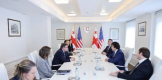 ირაკლი კობახიძე ევროპისა და ევრაზიის საკითხებში ამერიკის შეერთებული შტატების სახელმწიფო მდივნის თანაშემწეს, ჯიმ ო’ბრაიენს შეხვდა