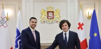 ირაკლი კობახიძე ეუთოს მოქმედ თავმჯდომარეს, მალტის საგარეო, ევროპულ საქმეთა და ვაჭრობის მინისტრს, იან ბორჯს შეხვდა