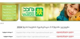 რუსთავის ბაღებში დღეს საყოველთაო რეგისტრაცია დაიწყო