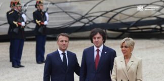 ირაკლი კობახიძე საფრანგეთის პრეზიდენტის ოფიციალურ მიღებას დაესწრო