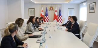 ირაკლი კობახიძე ამერიკის შეერთებული შტატების სახელმწიფო მდივნის მოადგილეს, უზრა ზეიას შეხვდა