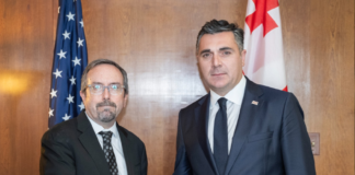 ილია დარჩიაშვილი ნატოს ვაშინგტონის სამიტის ფარგლებში, აშშ-ის სახელმწიფო მდივნის მოადგილეს, ჯონ ბასს შეხვდა