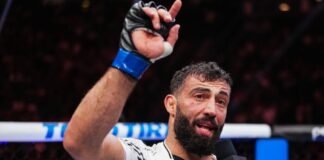 რომან დოლიძე UFC-ის საშუალო წონის რეიტინგში ერთი ადგილით დაწინაურდა