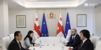 ირაკლი კობახიძე ჩინეთის სახალხო რესპუბლიკის საგანგებო და სრულუფლებიან ელჩს საქართველოში, ჭოუ ციენს შეხვდა