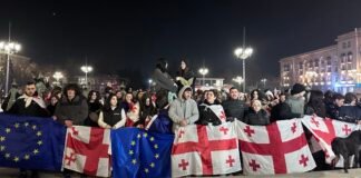 რუსთავში მეხუთე დღეა პროტესტი გრძელდება