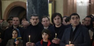 ირაკლი კობახიძე სამების საკათედრო ტაძარში საშობაო ლიტურგიას დაესწრო