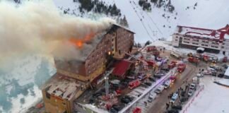 თურქეთში, სასტუმროში გაჩენილი ხანძრის შედეგად დაღუპულთა რაოდენობა 66-მდე გაიზარდა