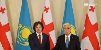 ირაკლი კობახიძე ყაზახეთის რესპუბლიკის პრეზიდენტს შეხვდა
