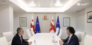 ირაკლი კობახიძე საქართველოში ისრაელის სახელმწიფოს ახლად დანიშნულ ელჩს, ვალიდ აბუ ჰაიას შეხვდა