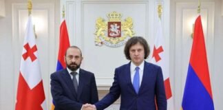 პრემიერ-მინისტრი ირაკლი კობახიძე სომხეთის რესპუბლიკის საგარეო საქმეთა მინისტრს, არარატ მირზოიანს შეხვდა