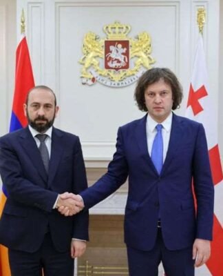 პრემიერ-მინისტრი ირაკლი კობახიძე სომხეთის რესპუბლიკის საგარეო საქმეთა მინისტრს, არარატ მირზოიანს შეხვდა
