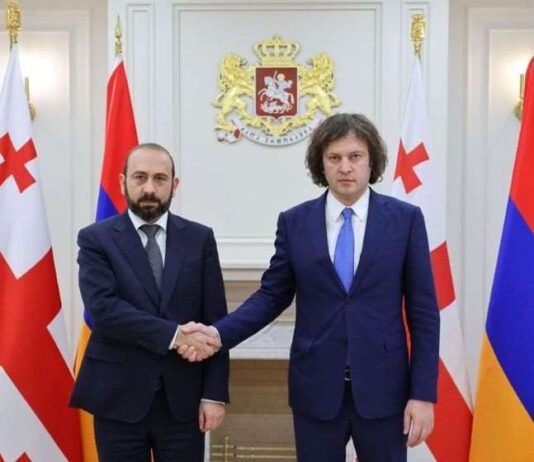 პრემიერ-მინისტრი ირაკლი კობახიძე სომხეთის რესპუბლიკის საგარეო საქმეთა მინისტრს, არარატ მირზოიანს შეხვდა