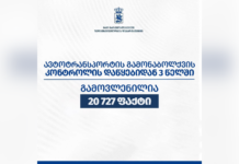 გარემოსდაცვითი ზედამხედველობის დეპარტამენტმა, მონიტორინგის დაწყებიდან 3 წელში, ავტოტრანსპორტის გამონაბოლქვის დადგენილ ნორმებთან შეუსაბამობის 20 727 ფაქტი გამოავლინა
